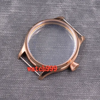 44 мм корпус часов из розового золота подходит для ETA 6497 6498 механизм Sea gull ST36