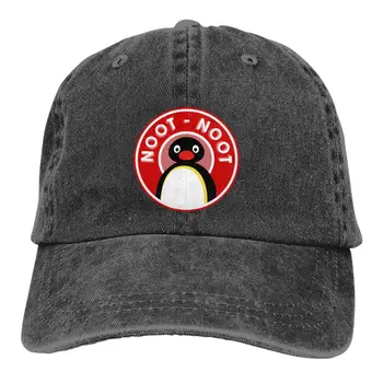 Noot Pingu Pinga Penguin TV Многоцветная шляпа Женская кепка с козырьком Pingu The Pengouin, Персонализированные защитные шляпы с козырьком