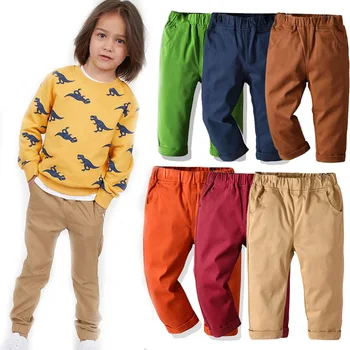 Брендовые брюки для мальчиков 2022, осенняя детская одежда, повседневные брюки для малышей, хлопковые джинсы, брюки-карго для малышей от 1 до 8 лет