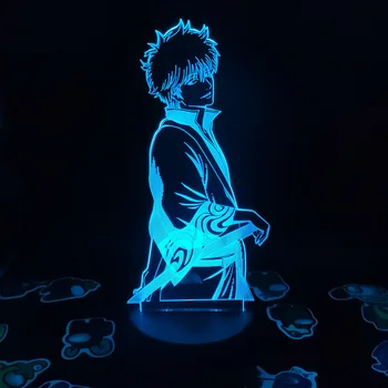 Гинтама саката гинтоки случайные заработки 3D аниме светодиодная лавовая лампа иллюзионный ночник креативные крутые подарки для друзей Манга периферия