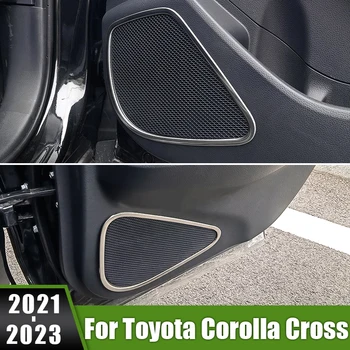 Для Toyota Corolla Cross XG10 2021 2022 2023 Гибридный Автомобильный Дверной Звук Стерео Аудио Крышка Отделка Кольцо Твитер Динамик Защитный Обруч