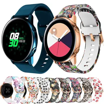 силиконовый Оригинальный спортивный Ремешок для часов 20 мм Samsung Galaxy Watch Active/Galaxy 42 мм/Amazfit Bip/Lite Smart watch браслет