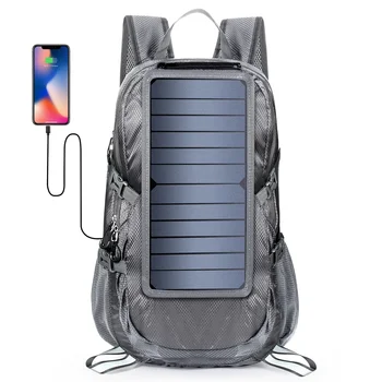 Складной походный рюкзак на Солнечной батарее с блоком питания 5 В и панельной зарядкой мощностью 6,5 Вт для мобильных телефонов
