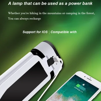 Солнечная многофункциональная уличная лампа для зарядки мобильного телефона 60 светодиодов Трехстворчатая аварийная лампа USB Магнитная адсорбция Походный фонарь